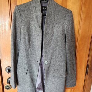 Slim Fit Tailored Armani Exchange Wool Coat